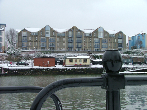 Looking across the harbour at Perretts Court