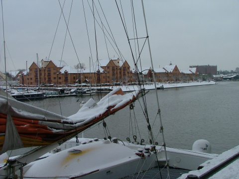 Looking across the harbour at Baltic Wharf